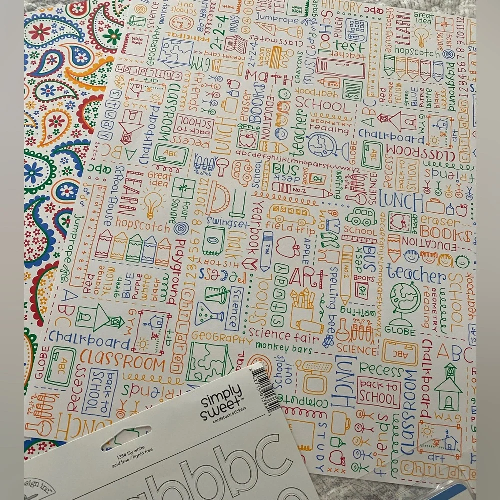 ✏️📚 DOODLEBUG DESIGN INC. SCHOOL & TEACHER DIY SCRAPBOOK BUNDLE! 12 PIECE LOT! - Picture 9 of 14